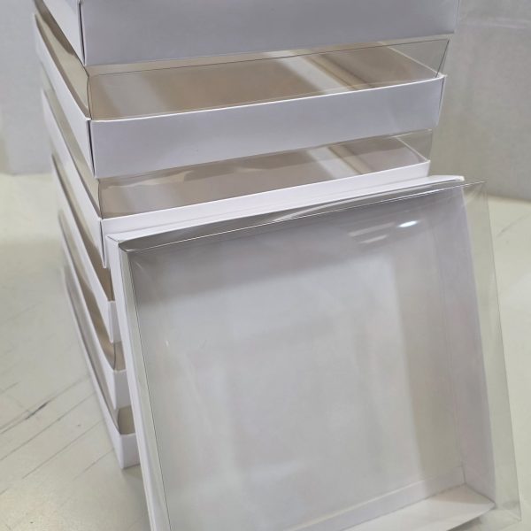 Տուփ քառակուսի թափանցիկ (20×20սմ, բրձ․-5սմ)